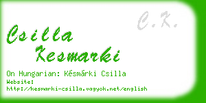csilla kesmarki business card